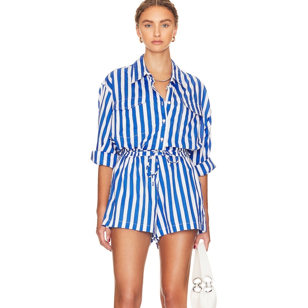 FAITHFULL THE BRAND Isole Playsuit in Bayou Stripe